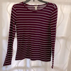 Forever 21 Striped Long Sleeve Top, Size Small
